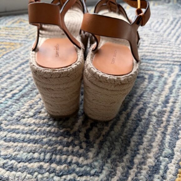 TORY BURCH FISHERMAN ESPADRILLE SANDAL Sz 7 - Picture 4 of 6